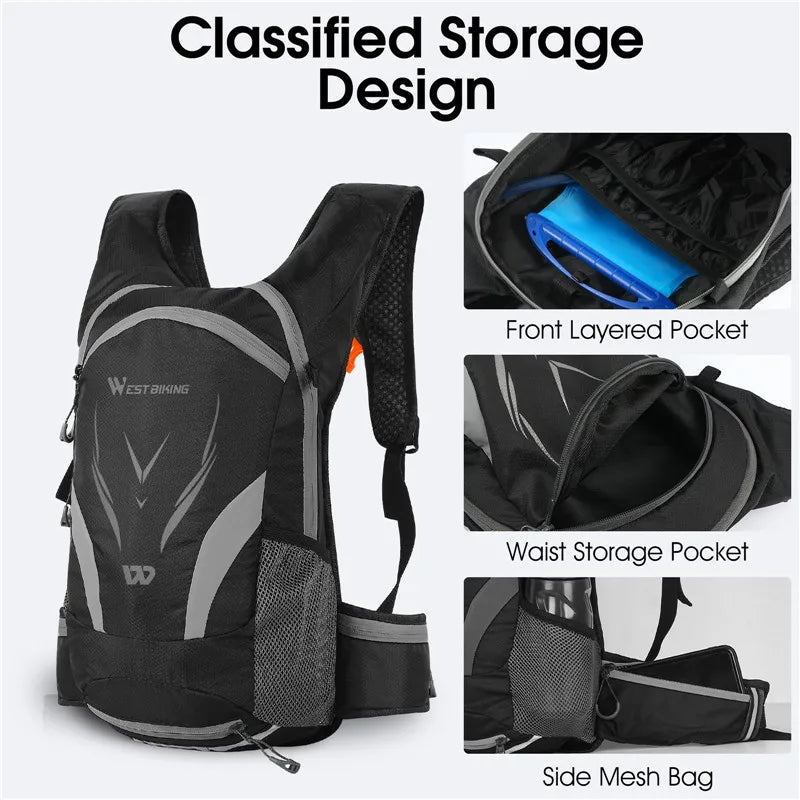 Portable Waterproof Backpack 10L Cycling Water Bag Outdoor Sport Climbing Hiking Pouch Hydration Backpack